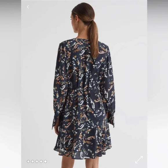 Reiss Hayley Floral Midi Dress NEW US 14 - Picture 3 of 10